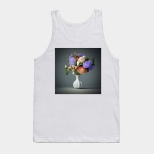 A Bouquet of Flowers and Seashells Tank Top